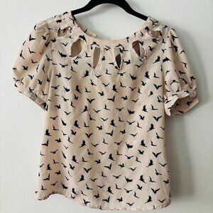 Moon Collection Bird Pattern Shirt